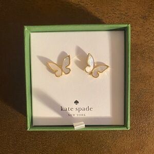 NWT Kate Spade Gold Butterfly Earrings